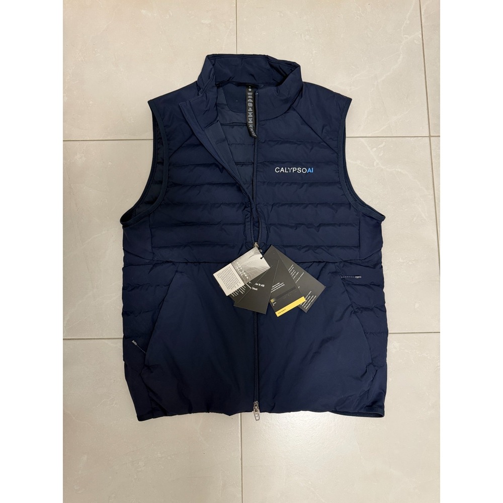 Lululemon Down For It All Vest Mens M CALYPSO AI True Navy Blue Goose Down NWT